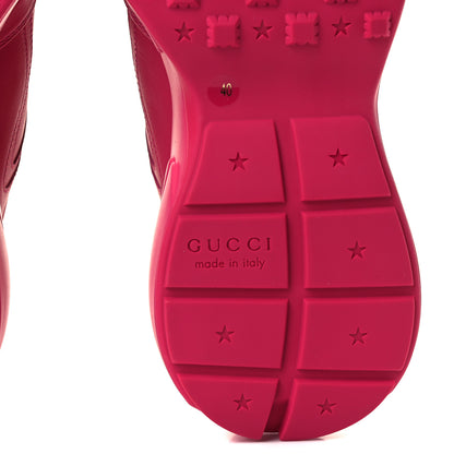 Gucci Calfskin Logo Womens Rhyton Sneakers 40 Box Pink 7 of 10