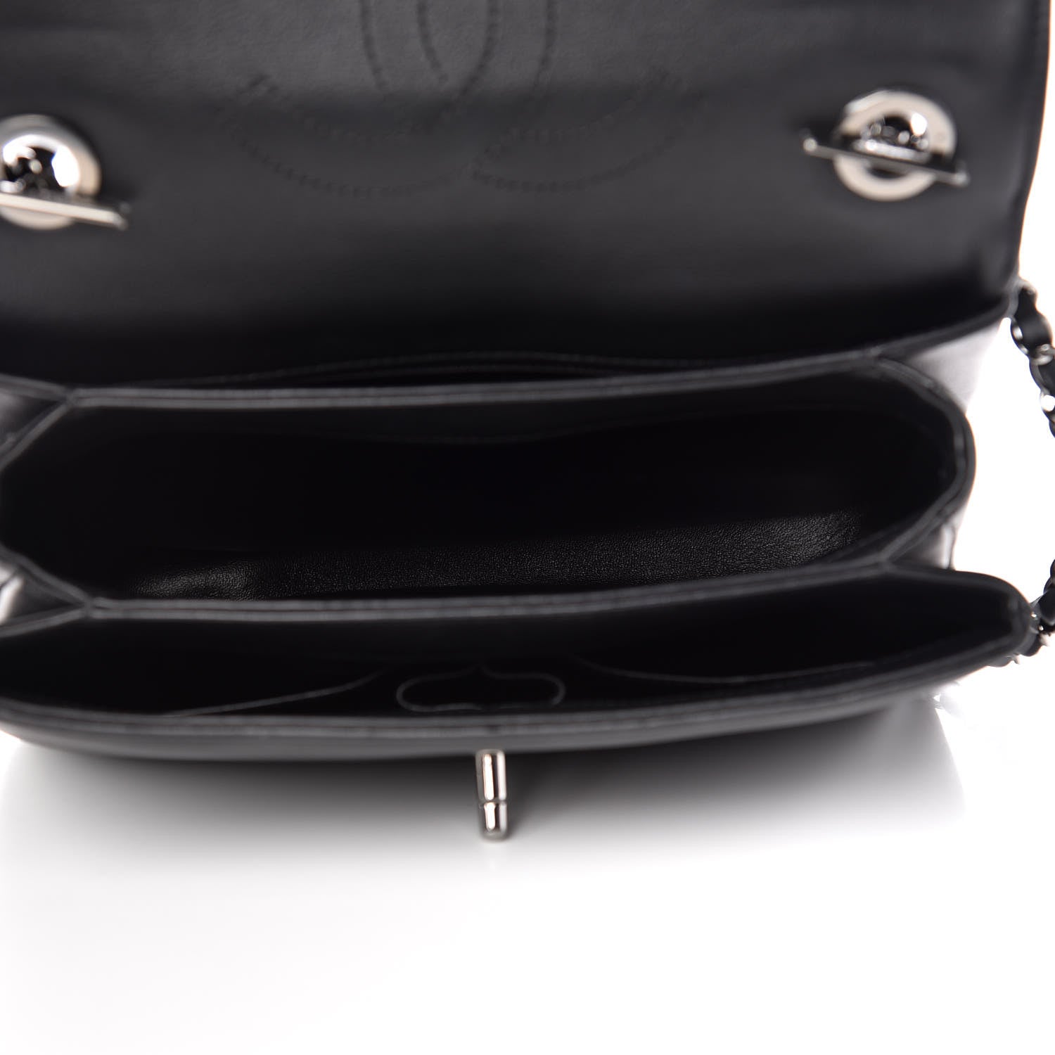 Chanel Calfskin Small Trendy CC Dual Handle Flap Bag Black 5 of 14