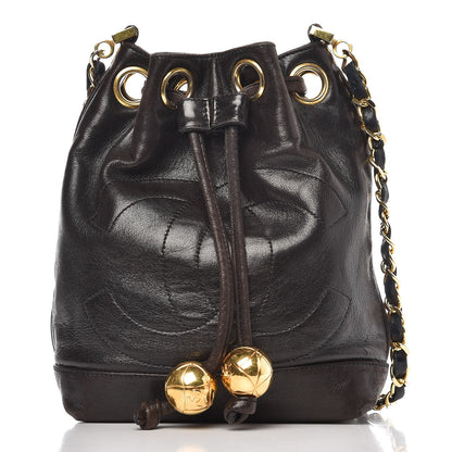 Chanel Lambskin CC Drawstring Bag Black 1 of 11