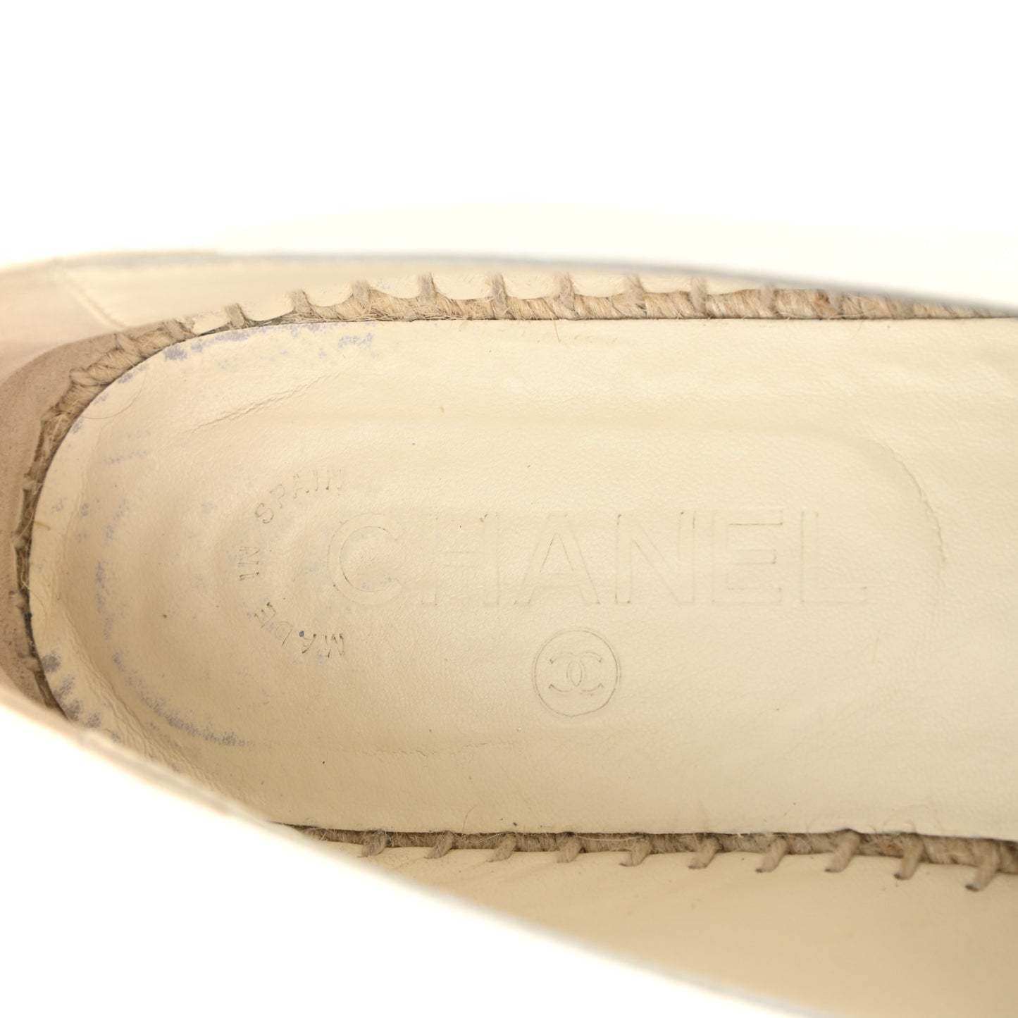 Lambskin CC Espadrilles 40 White