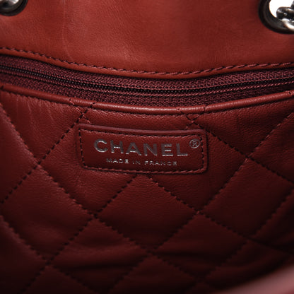 Chanel Calfskin Stitched Large Urban Luxury Drawstring Backpack Dark Red 8 of 10