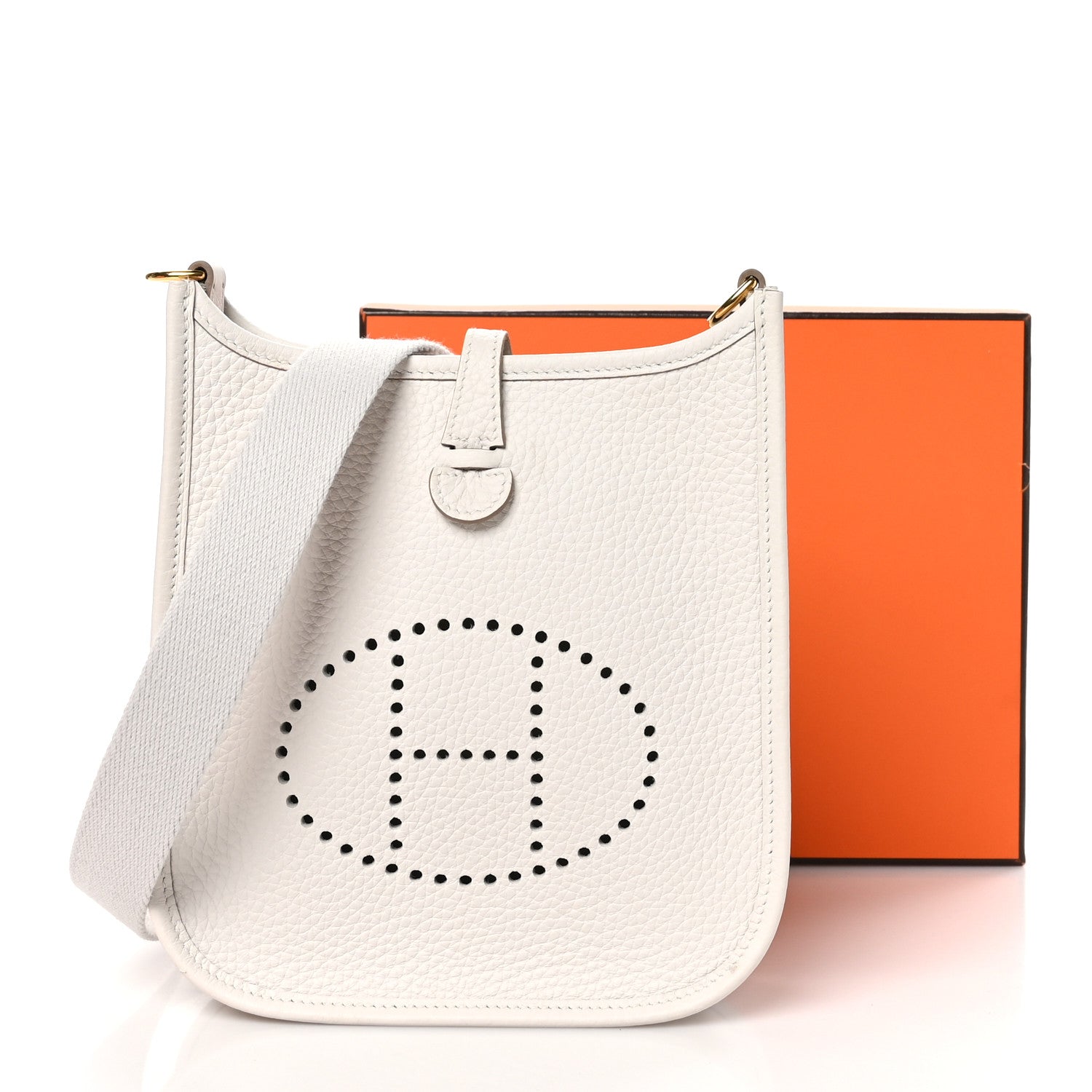 Hermes Taurillon Clemence Amazone Evelyne TPM Gris Pale 11 of 11