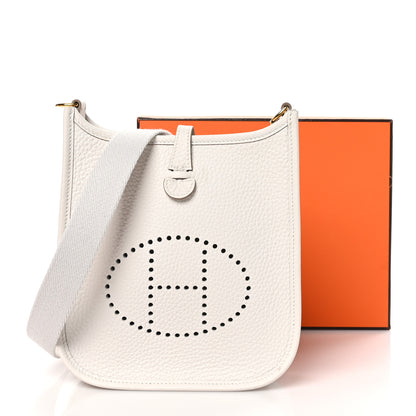 Hermes Taurillon Clemence Amazone Evelyne TPM Gris Pale 11 of 11