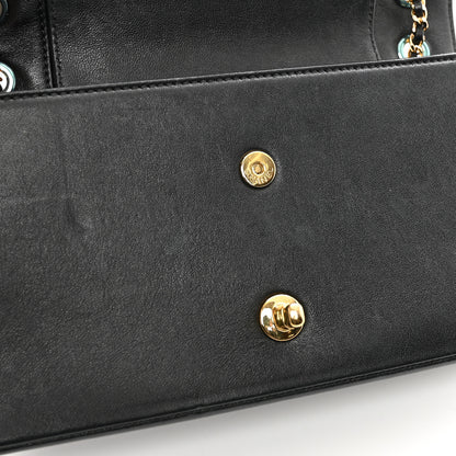Chanel Sheepskin Quilted Small Vintage Mademoiselle Flap Black 11 of 12