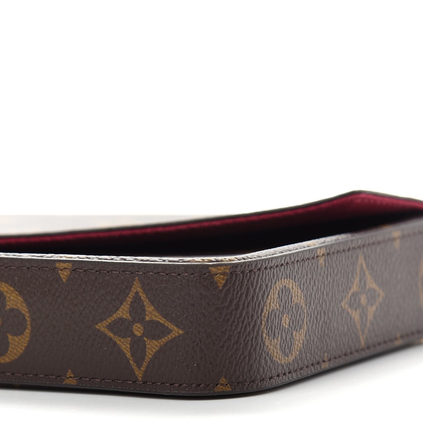 Monogram Pochette Felicie Chain Wallet Fuchsia