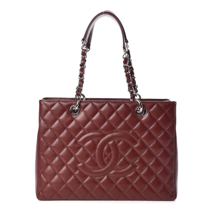 Chanel Caviar Quilted Grand Shopping Tote GST Dark Burgundy 1 of 11