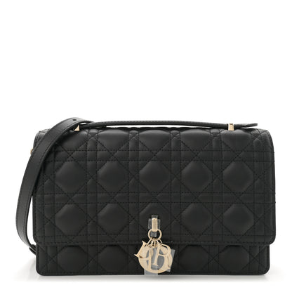 Christian Dior Lambskin Cannage Miss Dior Chain Pouch Black 1 of 11