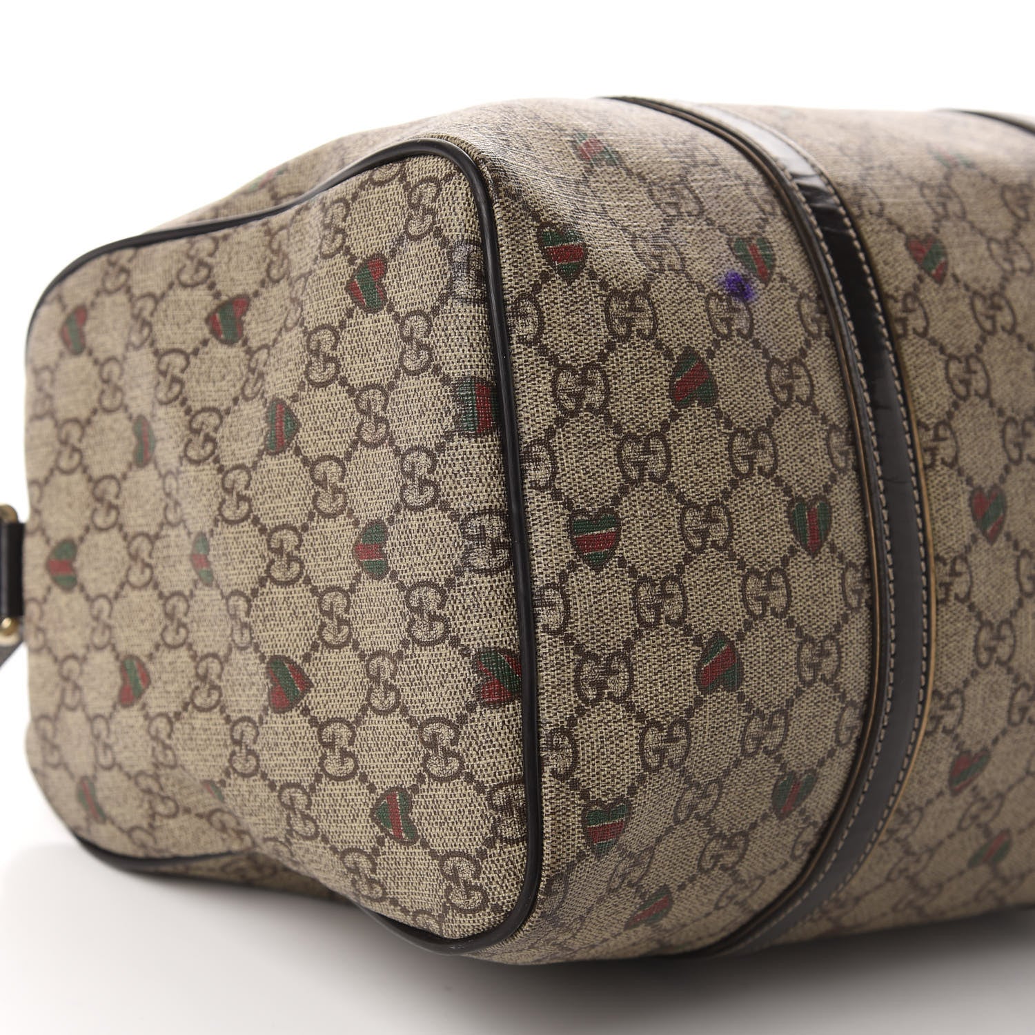 Gucci GG Plus Monogram Hearts Medium Joy Boston Dark Brown 8 of 14