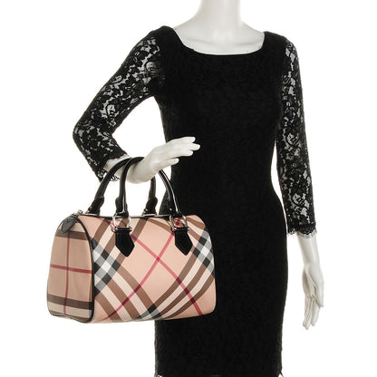 Burberry Supernova Check Medium Chester Bowling Bag Black 2 of 8