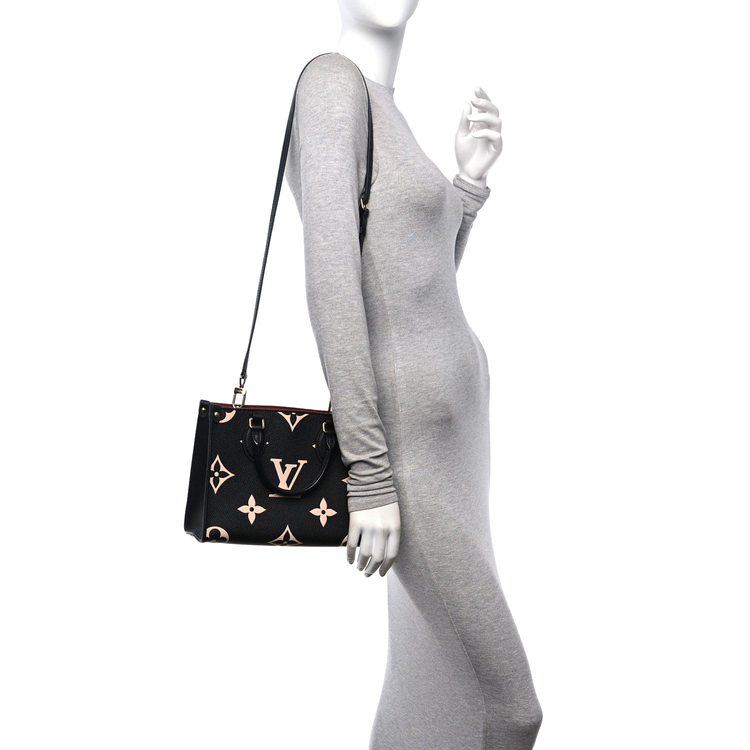 Louis Vuitton Empreinte Monogram Giant Onthego PM Black Beige 2 of 10