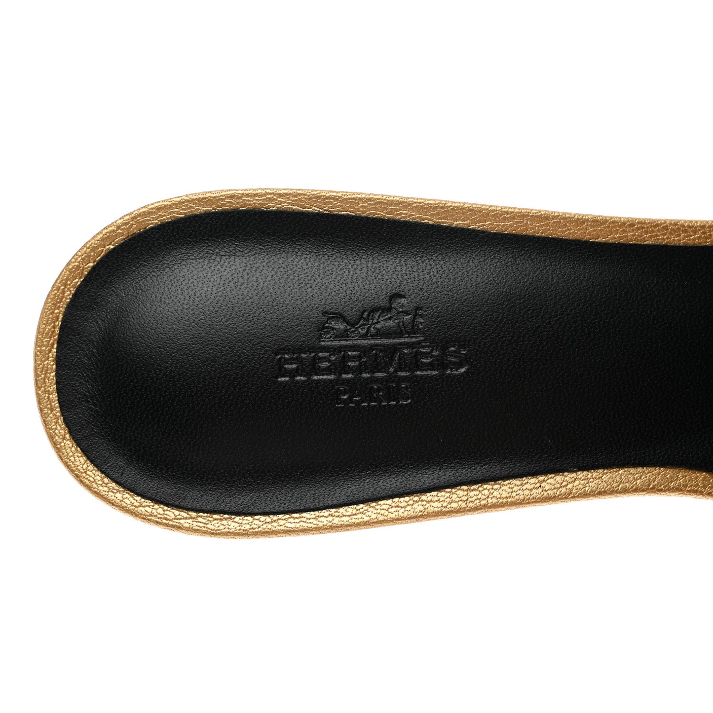 Metallic Goatskin Oasis Sandals 38.5 Dore