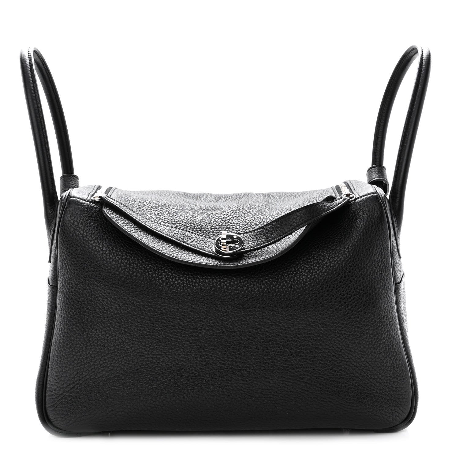 Hermes Taurillon Clemence Lindy 34 Black 1 of 8