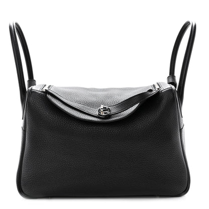 Hermes Taurillon Clemence Lindy 34 Black 1 of 8