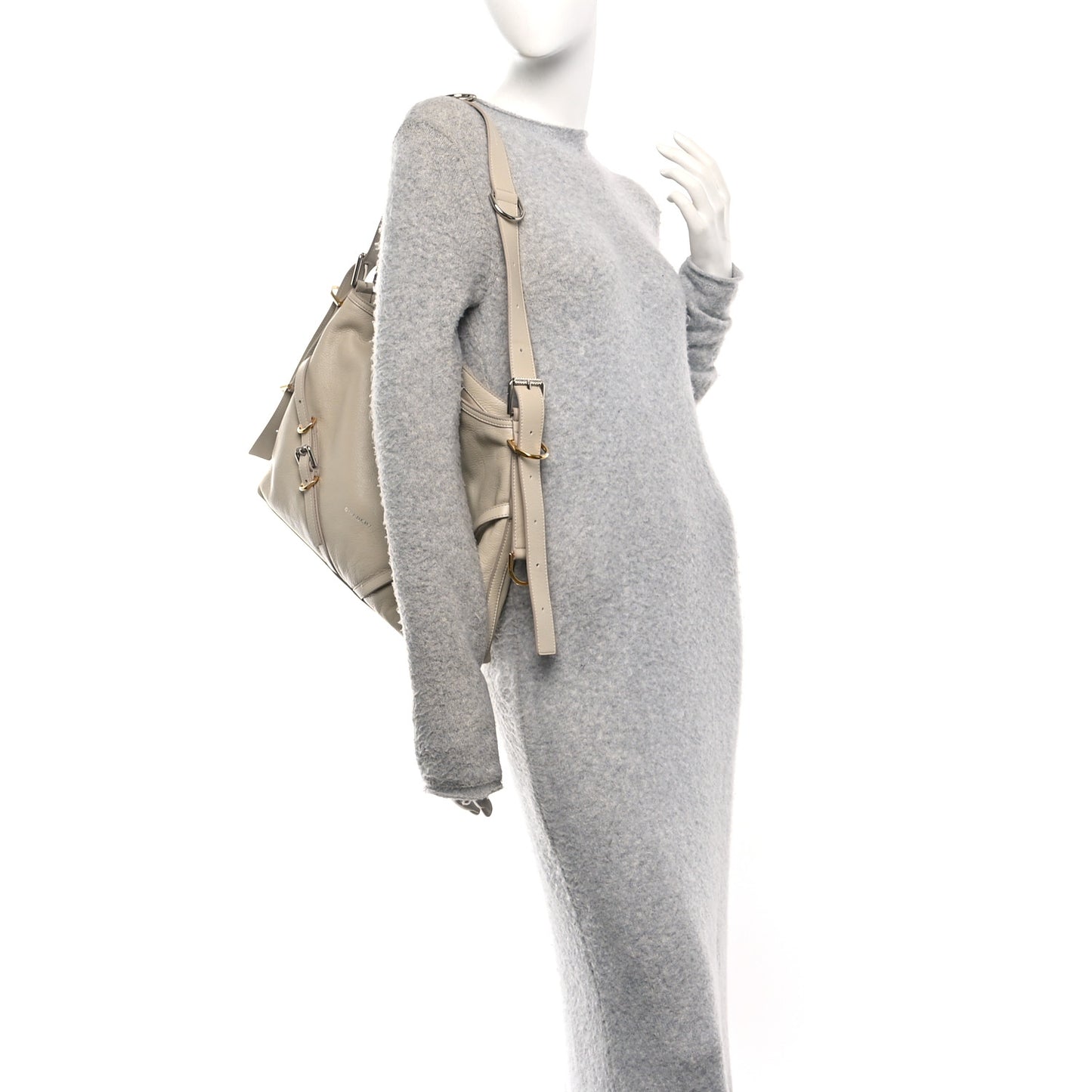 Calfskin Medium Voyou Bag Natural Beige