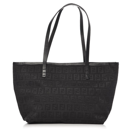 Fendi Zucchino Small Roll Tote Black 1 of 7