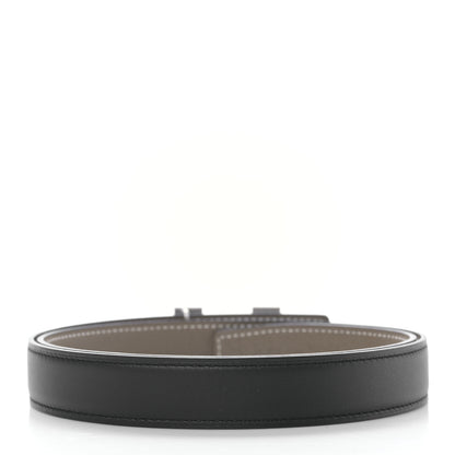 Hermes Swift Epsom 24mm Mini Martelee Constance Belt 80 32 Black Etoupe 2 of 4