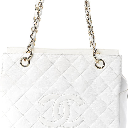 Chanel Caviar Quilted Petit Timeless Tote PTT White 8 of 10