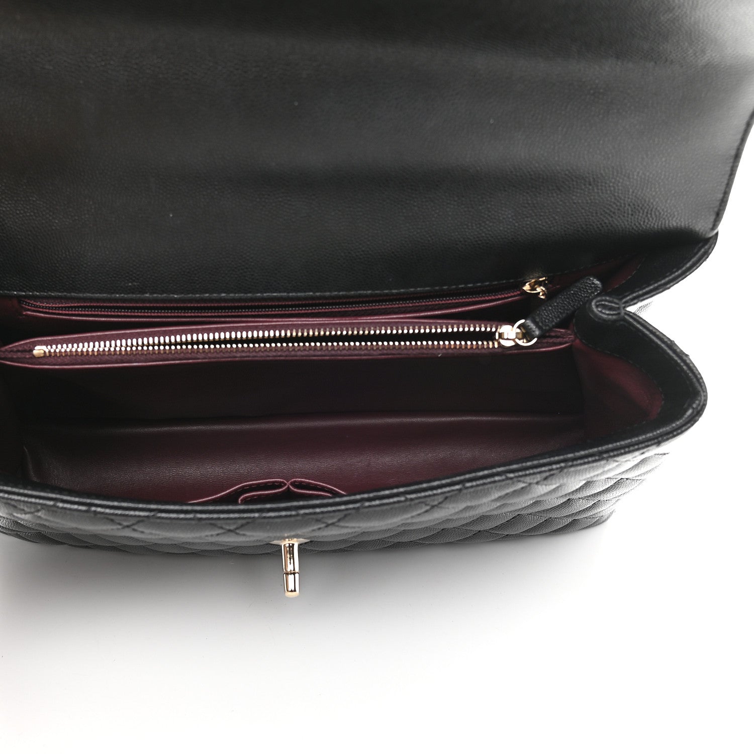 Chanel Caviar Quilted Medium Coco Handle Flap Black 4 of 8