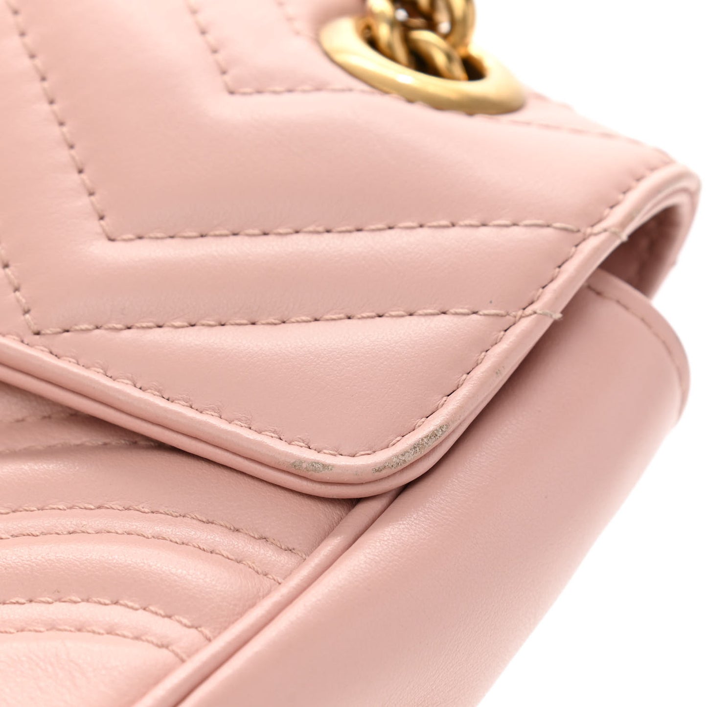 Calfskin Matelasse Mini GG Marmont Shoulder Bag Perfect Pink