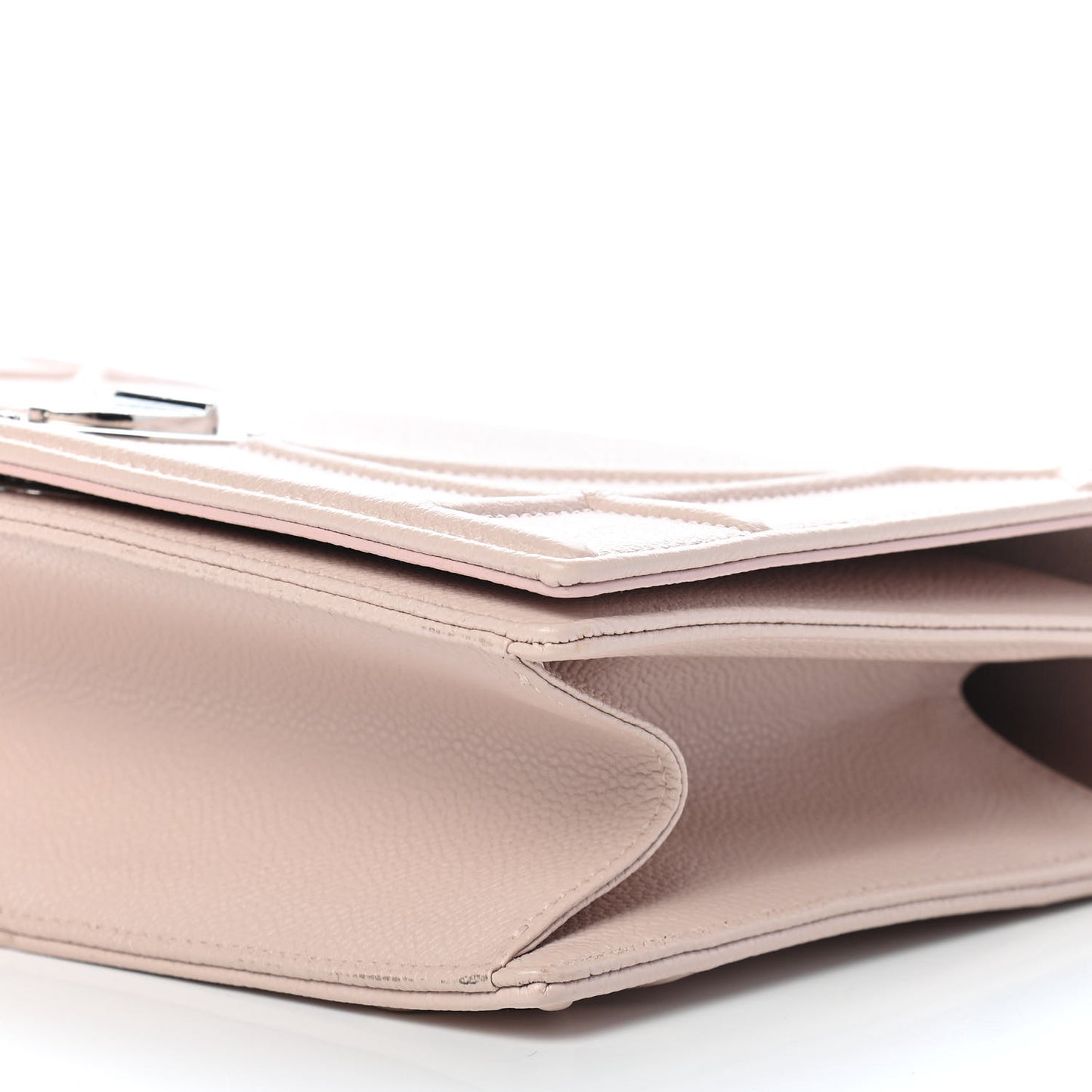 Grained Calfskin Cannage Medium Diorama Flap Bag Rose Poudre