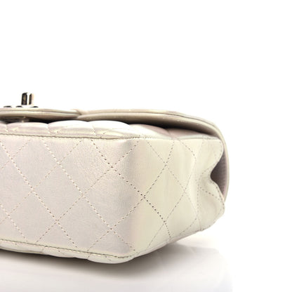 Chanel Iridescent Lambskin Quilted Mini Rectangular Flap Ivory 9 of 11