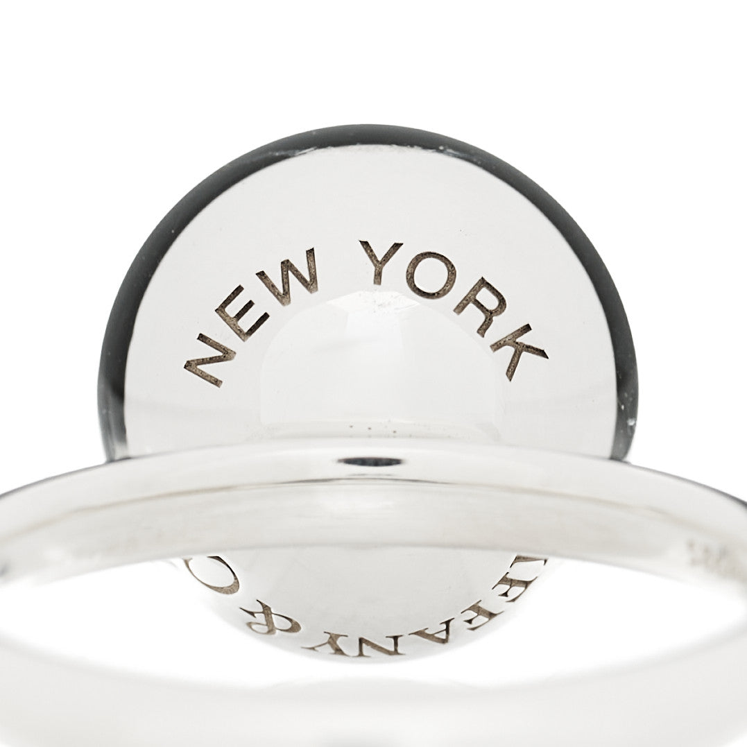 Tiffany Sterling Silver 12mm HardWear Ball Ring 53 6.5 7 of 8
