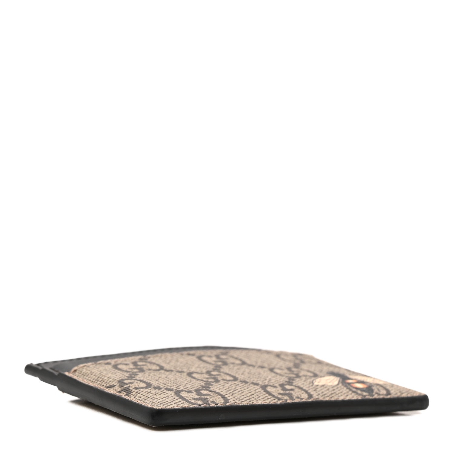 Gucci GG Supreme Monogram Bee Print Card Holder Black 4 of 7