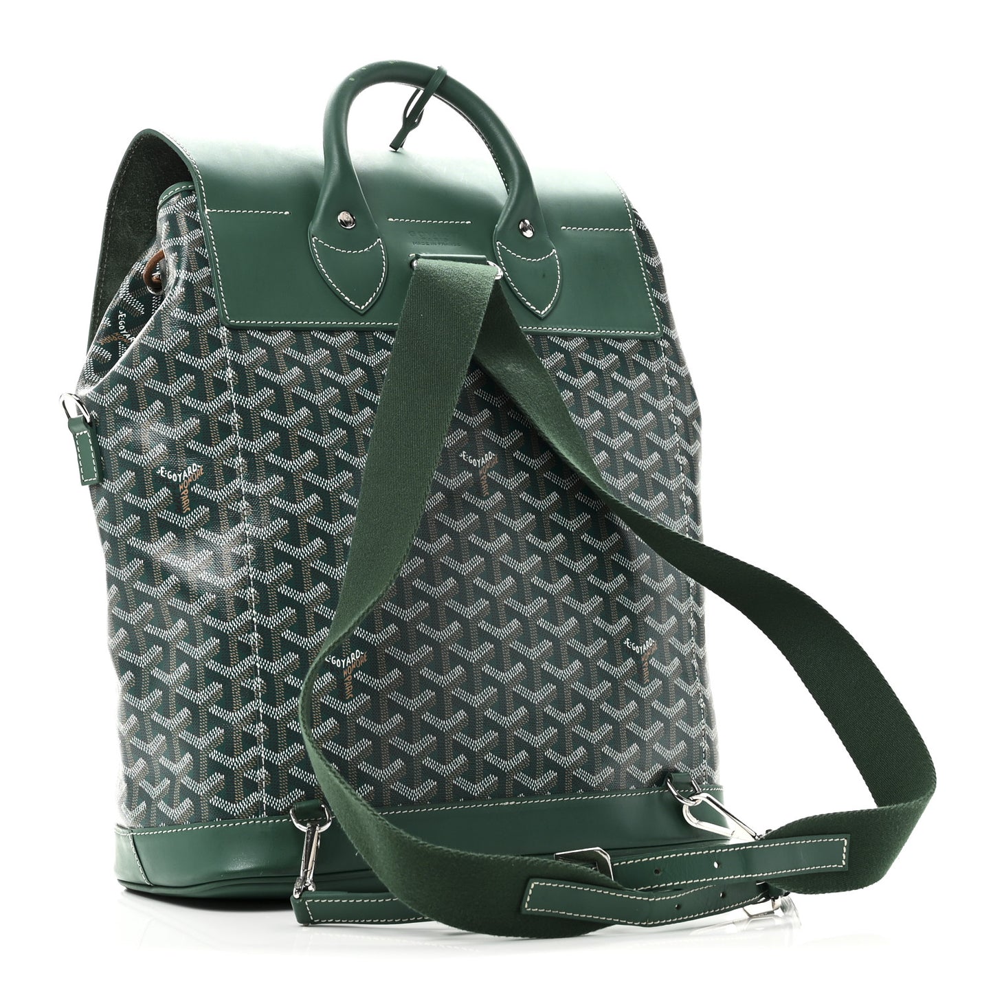 Goyardine Calfskin Alpin MM Backpack Green