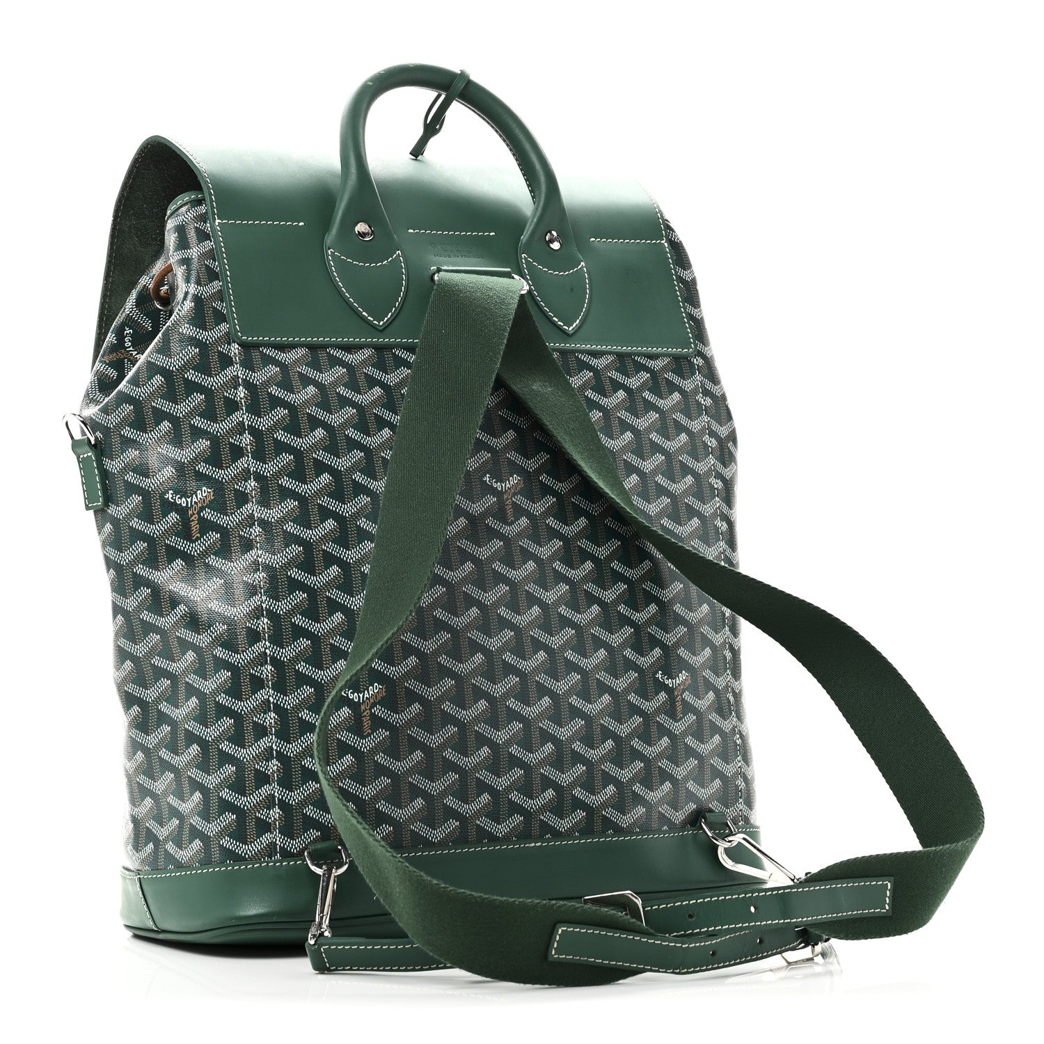 Goyard Goyardine Calfskin Alpin MM Backpack Green 3 of 9