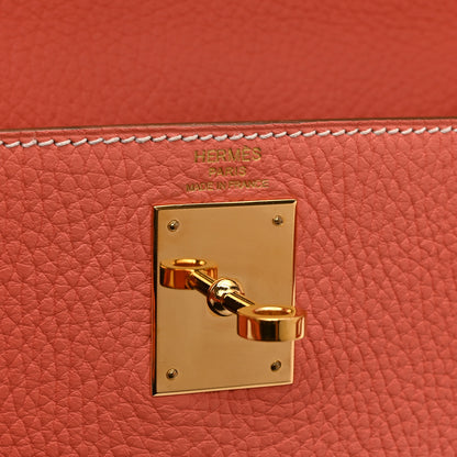 Hermes Taurillon Clemence Kelly Retourne 28  Flamingo 6 of 11