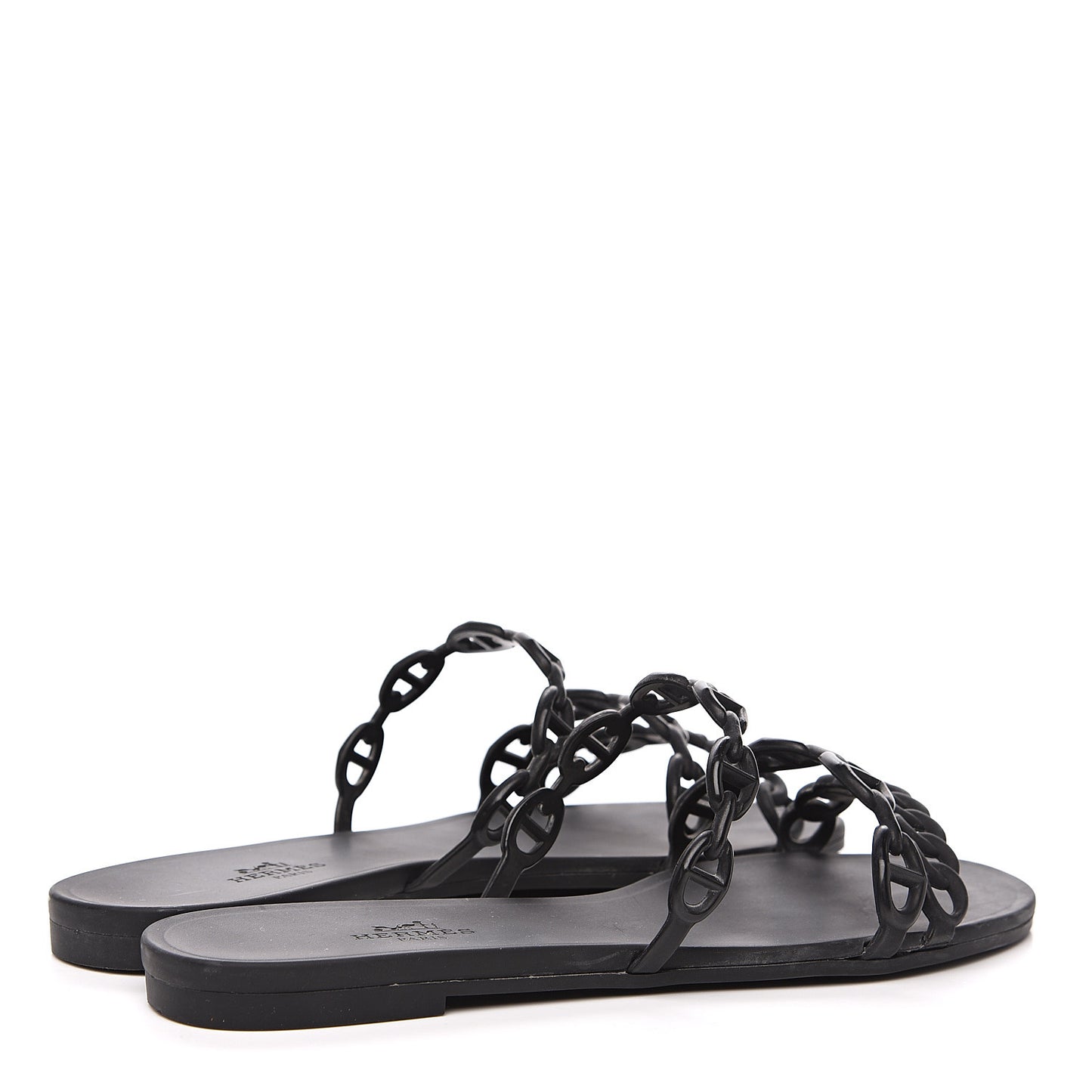 Rubber Chaine d'Ancre Rivage Sandals 37 Black
