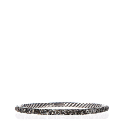 David Yurman Sterling Silver Diamond 4mm Midnight Melange Bangle Bracelet 3 of 6