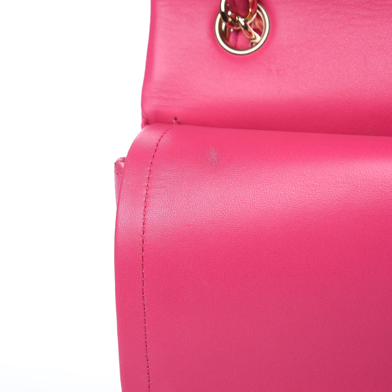 Chanel Lambskin Quilted Jumbo Double Flap Fuchsia 21 of 23