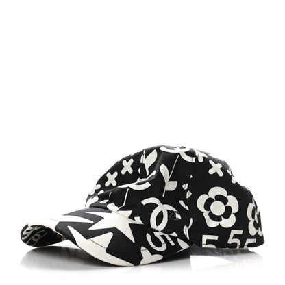 Chanel Cotton Cap Hat Black White 1 of 7