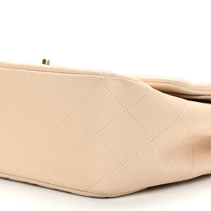 Chanel Lambskin Quilted Jumbo Double Flap Beige Clair 10 of 14