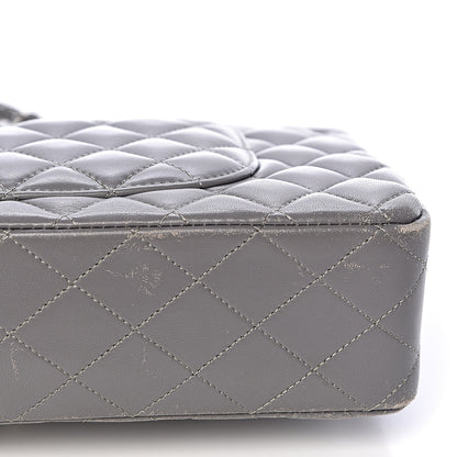 Chanel Lambskin Quilted Medium Double Flap Grey 20 of 21