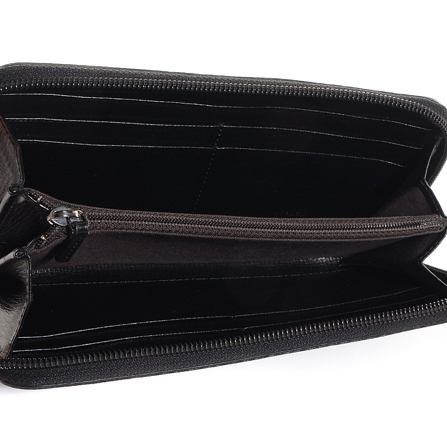 Fendi Zucca Spalmati Zip Around Wallet Black 5 of 9