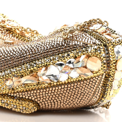 Judith Leiber Crystal Sunglass Minaudiere Clutch Gold Silver 10 of 14
