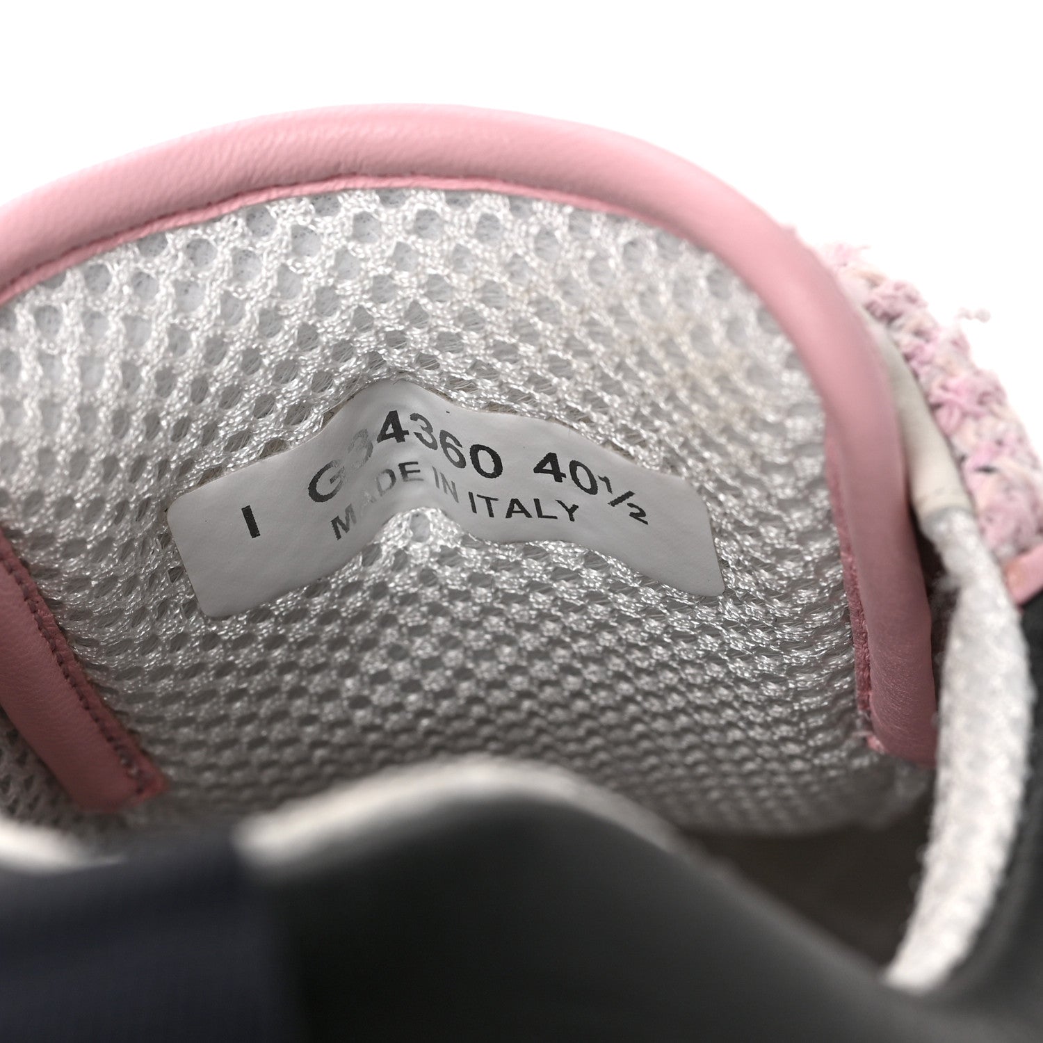 Chanel Suede Tweed CC Sneakers 40.5 Grey Pink 8 of 9