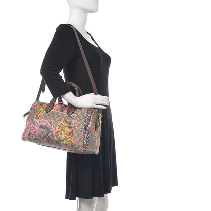Gucci GG Supreme Monogram Bengal Medium Boston Beige PInk 2 of 13