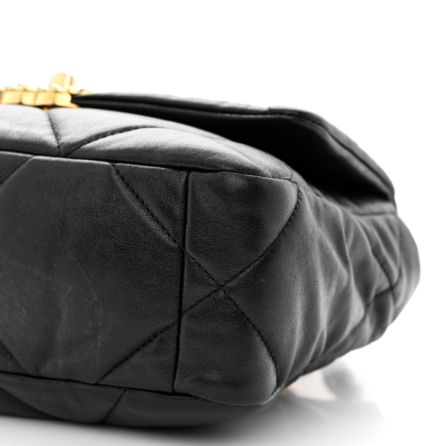 Lambskin Quilted Medium Chanel 19 Flap Black