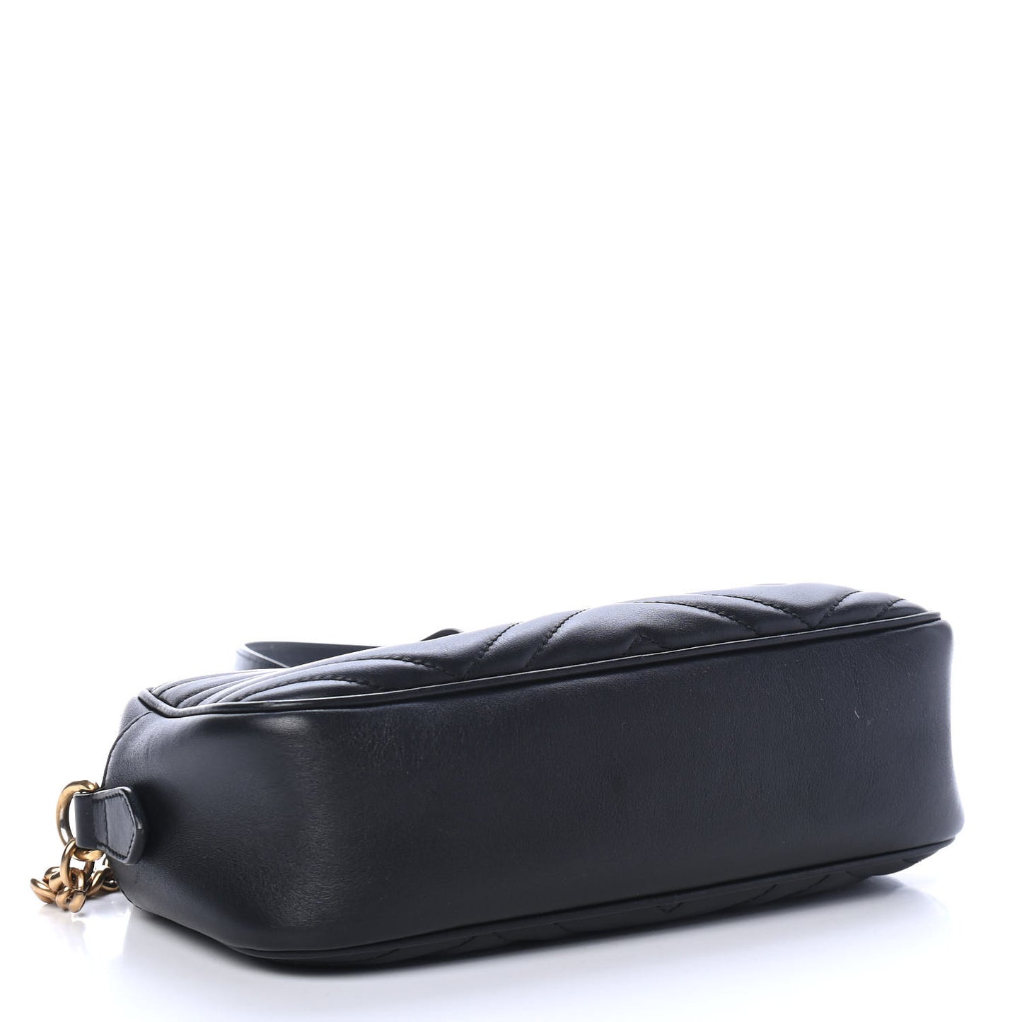 Calfskin Matelasse Small GG Marmont Chain Shoulder Bag Black