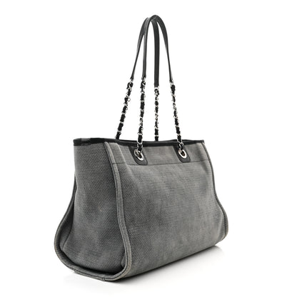 Chanel Canvas Small Deauville Tote Grey 3 of 14