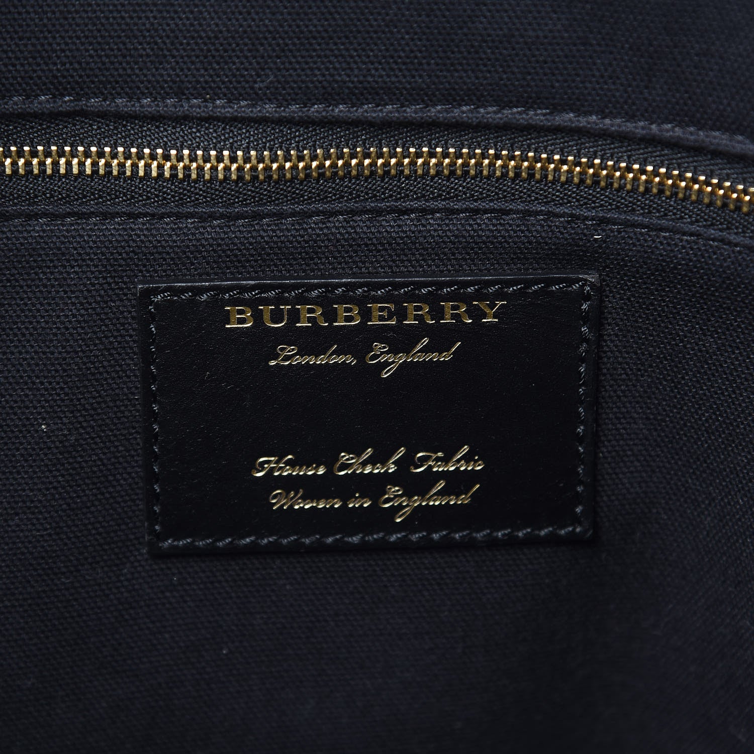 Burberry Derby Calfskin House Check Medium Welburn Tote Black 6 of 13
