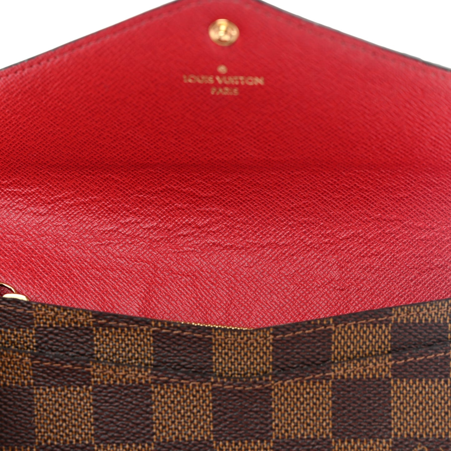 Damier Ebene Josephine Wallet Red