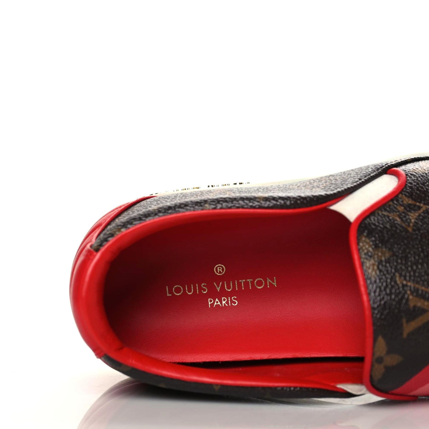Monogram Frontrow Slip On Sneakers 38 Rouge