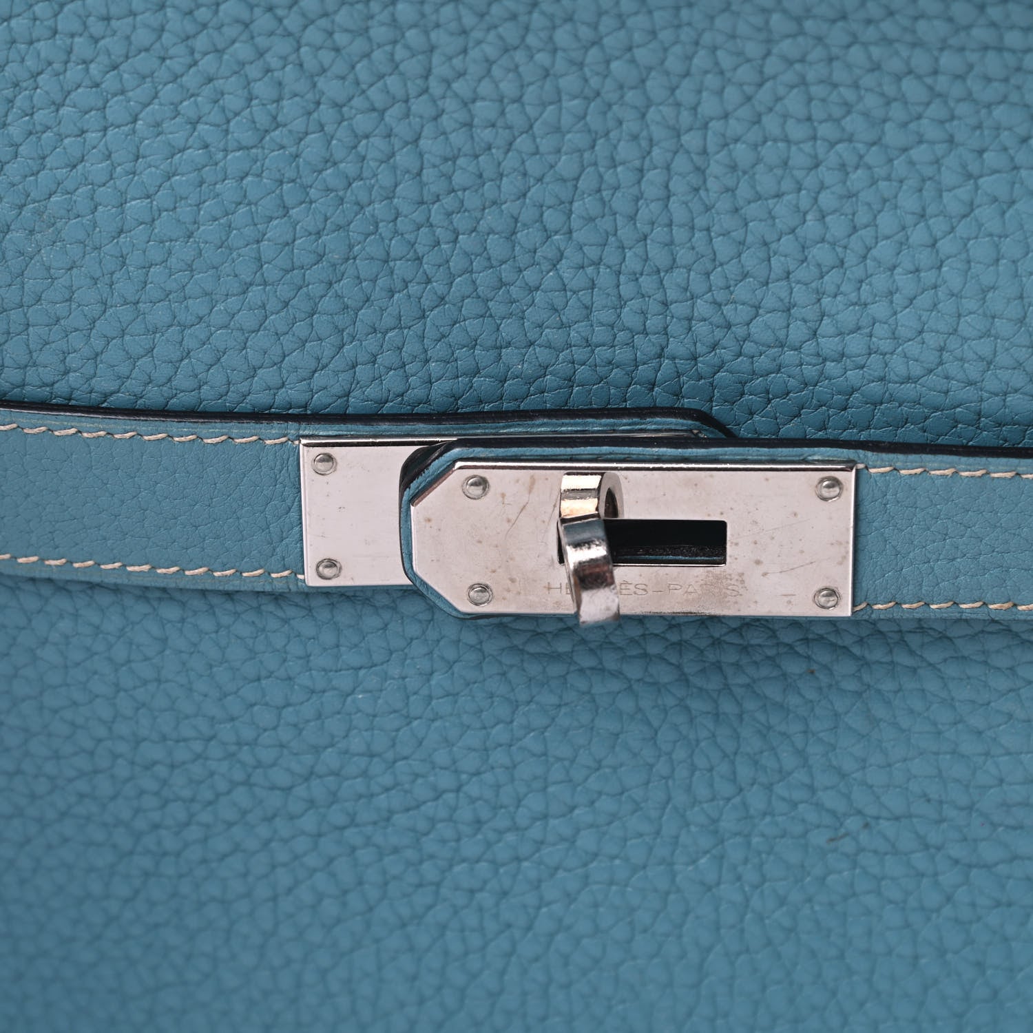 Hermes Taurillon Clemence Jypsiere 37 Blue Jean 13 of 15