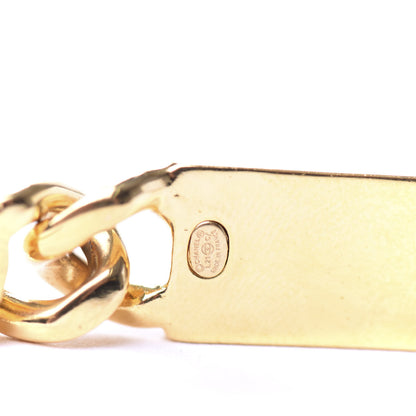 Chanel Crystal Tag Drop Earrings Gold 3 of 5