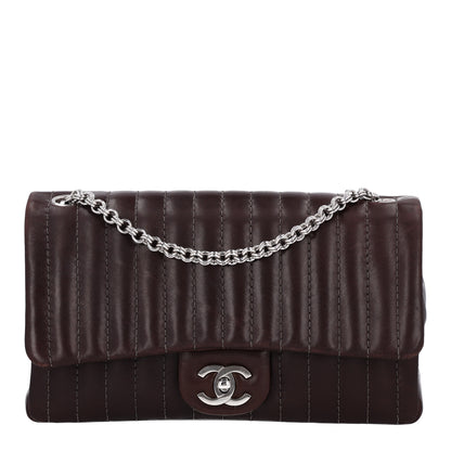 Chanel Lambskin Vertical Quilted Medium Single Flap Brown 1 of 10