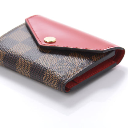 Louis Vuitton Damier Ebene Zoe Wallet Cherry 7 of 9